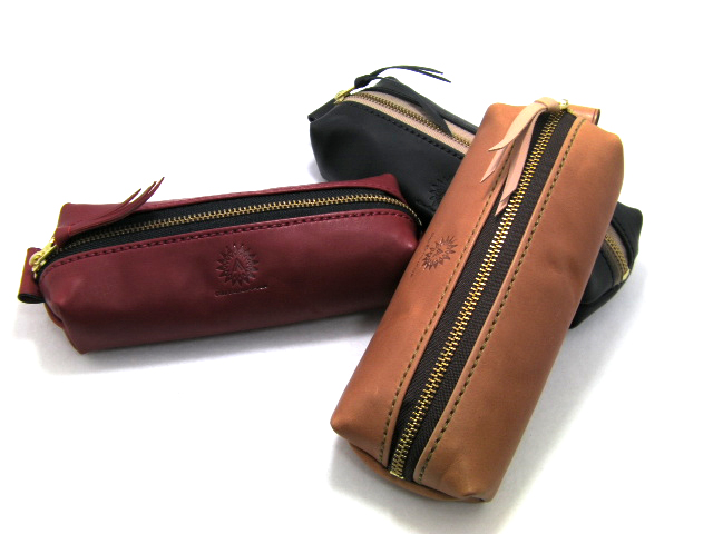 イルビゾンテ フラップ ペンケース 筆箱 ブラック レザー ロゴ 本革